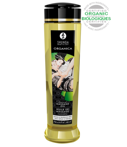 Huile de Massage Organica Sans Parfum 240 ml Shunga - CC3222
